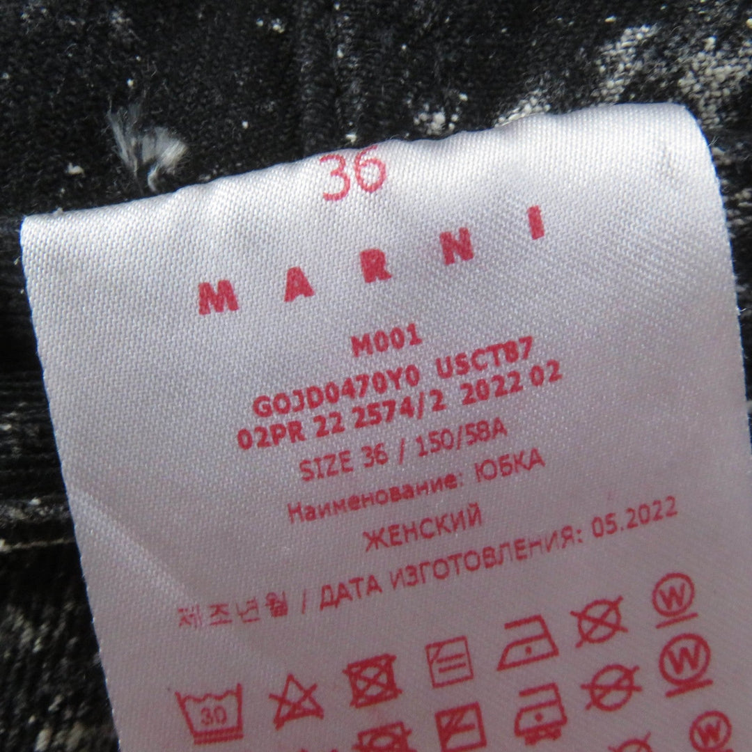 MARNI flare skirt GOJD0470Y0 Main: 100% cotton black Women 36 Used Authentic
