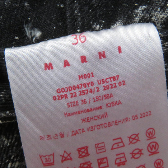 MARNI flare skirt GOJD0470Y0 Main: 100% cotton black Women 36 Used Authentic