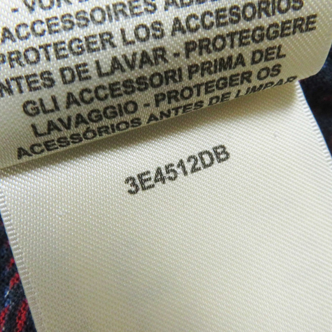 HERMES one piece 3E4512DB Main: 100% cotton, part: 70% cotton, part: 26% nylon, part: 4% polyurethane Navy red white Canoe Women 34 Used Authentic