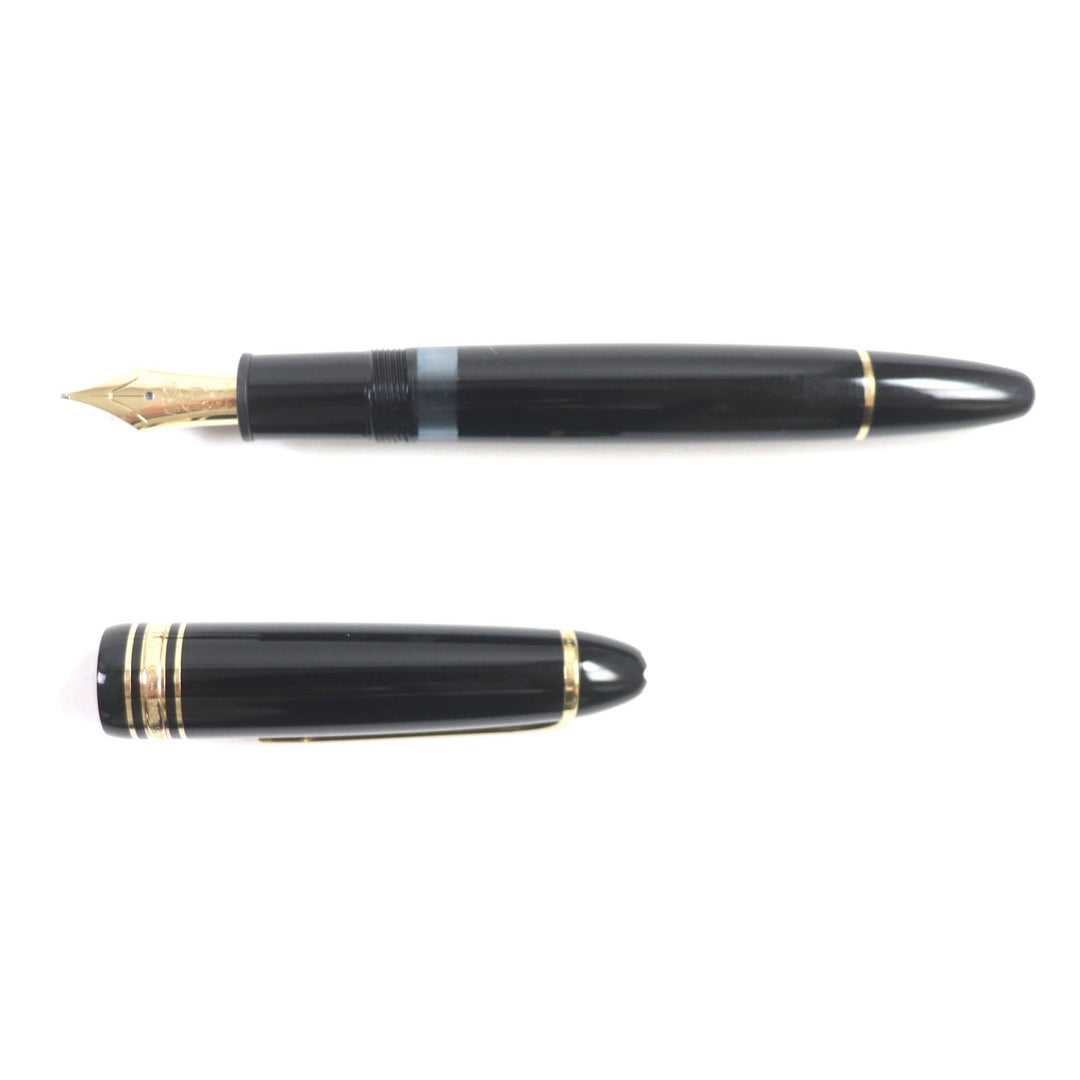 MONTBLANC fountain pen Pen point: K14 Black gold Meisterstuck No.146 mens Used Authentic