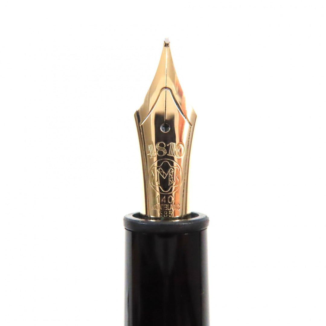 MONTBLANC fountain pen Pen point: K14 Black gold Meisterstuck No.146 mens Used Authentic