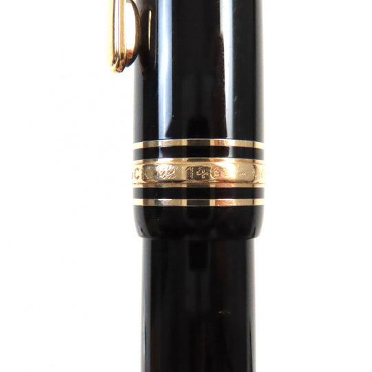 MONTBLANC fountain pen Pen point: K14 Black gold Meisterstuck No.146 mens Used Authentic