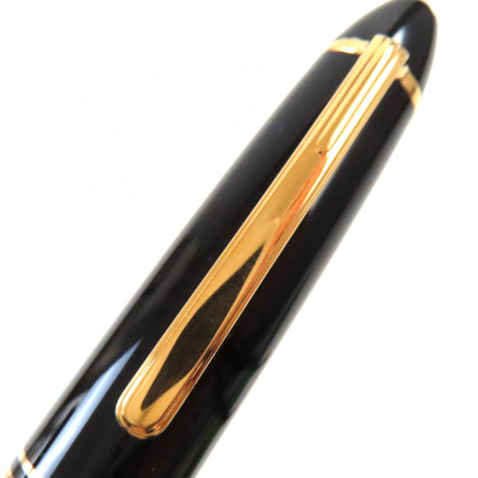 MONTBLANC fountain pen Pen point: K14 Black gold Meisterstuck No.146 mens Used Authentic