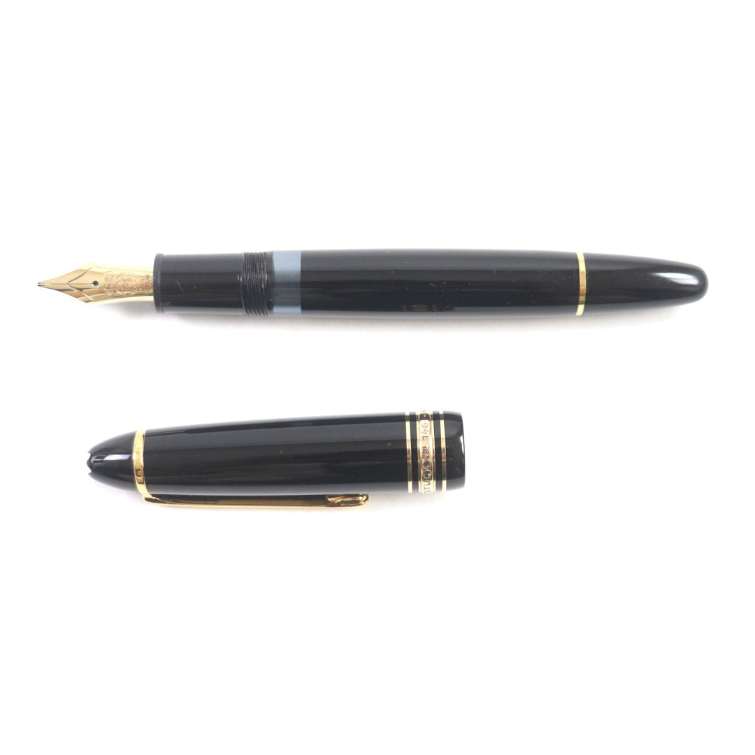 MONTBLANC fountain pen Pen point: K14 Black gold Meisterstuck No.146 mens Used Authentic