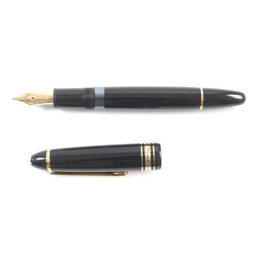 MONTBLANC fountain pen Pen point: K14 Black gold Meisterstuck No.146 mens Used Authentic