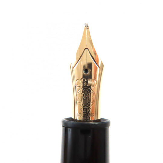 MONTBLANC fountain pen Pen point: K14 Black gold Meisterstuck No.146 mens Used Authentic