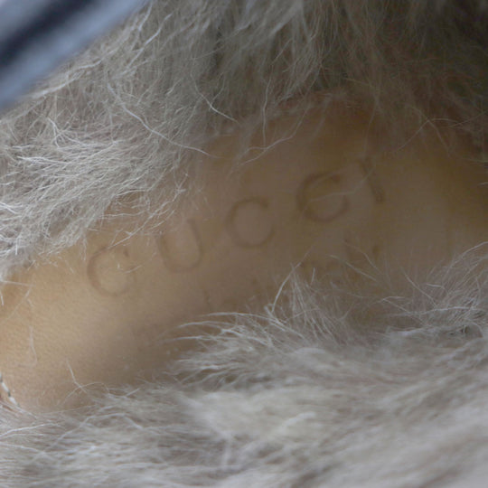 GUCCI Sandals 473493 Main: Leather, Fur black Horsebit mens Size unknown Used Authentic