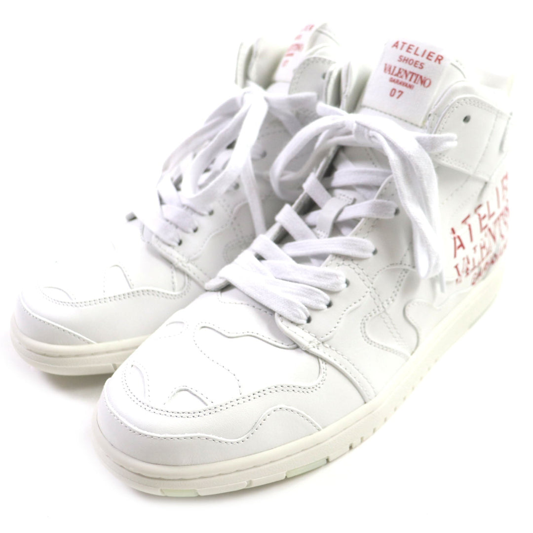 VALENTINO High cut sneakers Main: Leather White red ATELIER Atelier mens 40 Used Authentic