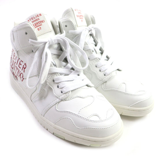 VALENTINO High cut sneakers Main: Leather White red ATELIER Atelier mens 40 Used Authentic