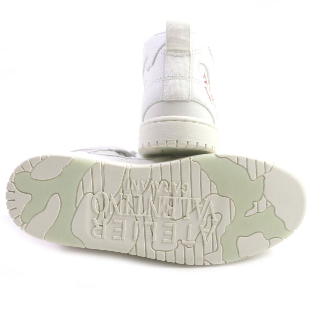 VALENTINO High cut sneakers Main: Leather White red ATELIER Atelier mens 40 Used Authentic