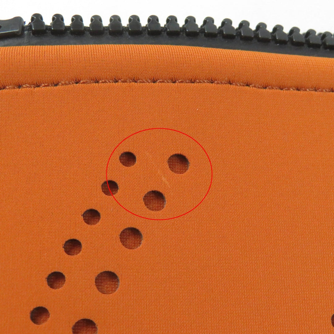 HERMES Pouch Main: 80% polyamide, 20% elastane; Part: 100% cotton Orange Neoban Kanoe H PM Women Used Authentic