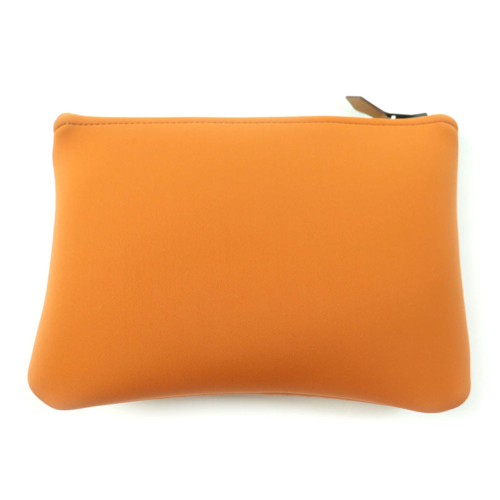 HERMES Pouch Main: 80% polyamide, 20% elastane; Part: 100% cotton Orange Neoban Kanoe H PM Women Used Authentic