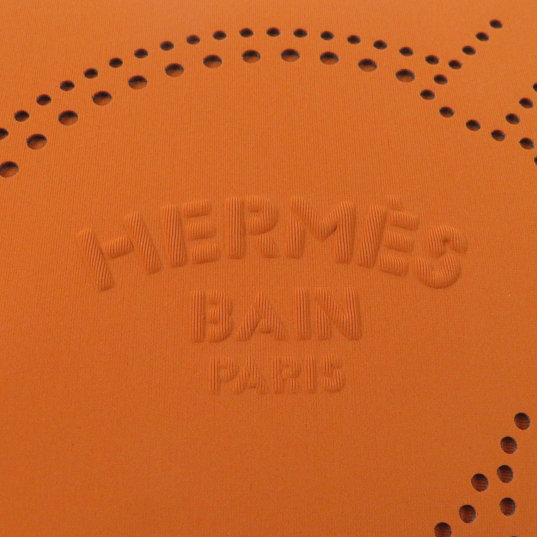 HERMES Pouch Main: 80% polyamide, 20% elastane; Part: 100% cotton Orange Neoban Kanoe H PM Women Used Authentic