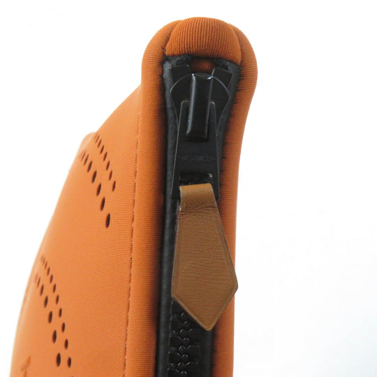HERMES Pouch Main: 80% polyamide, 20% elastane; Part: 100% cotton Orange Neoban Kanoe H PM Women Used Authentic
