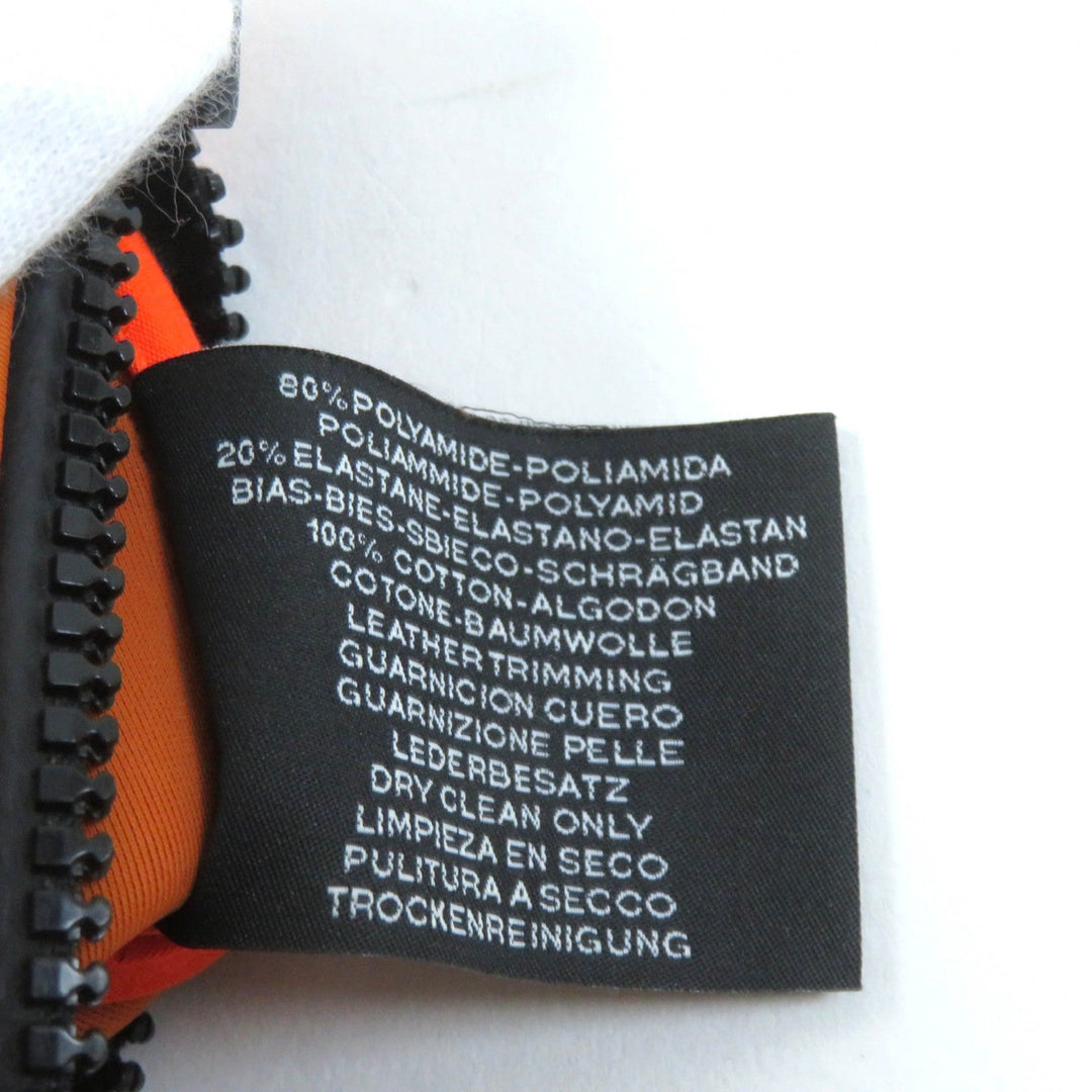 HERMES Pouch Main: 80% polyamide, 20% elastane; Part: 100% cotton Orange Neoban Kanoe H PM Women Used Authentic