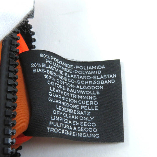 HERMES Pouch Main: 80% polyamide, 20% elastane; Part: 100% cotton Orange Neoban Kanoe H PM Women Used Authentic