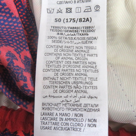 GUCCI Shorts 691440 Main: 100% silk Navy red mens 50 Used Authentic