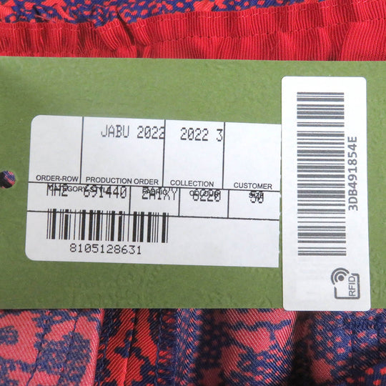 GUCCI Shorts 691440 Main: 100% silk Navy red mens 50 Used Authentic