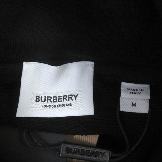 BURBERRY Hoodie 8040787 Main: 100% cotton, Part: 99% cotton, Part: 1% elastane (polyurethane) black mens M Used Authentic