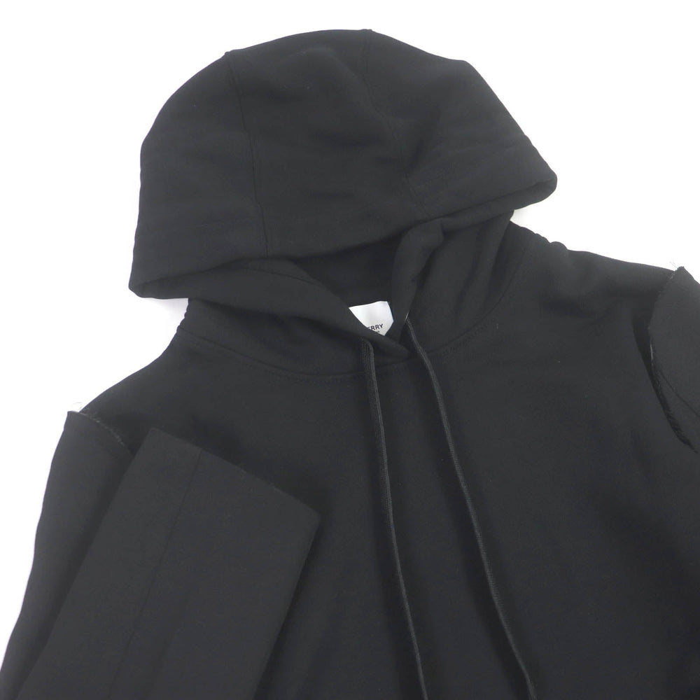 BURBERRY Hoodie 8040787 Main: 100% cotton, Part: 99% cotton, Part: 1% elastane (polyurethane) black mens XXS Used Authentic