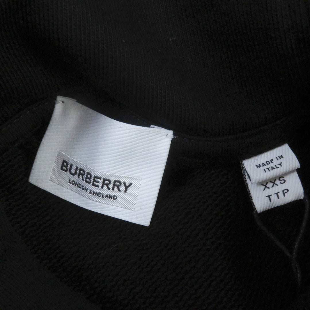 BURBERRY Hoodie 8040787 Main: 100% cotton, Part: 99% cotton, Part: 1% elastane (polyurethane) black mens XXS Used Authentic
