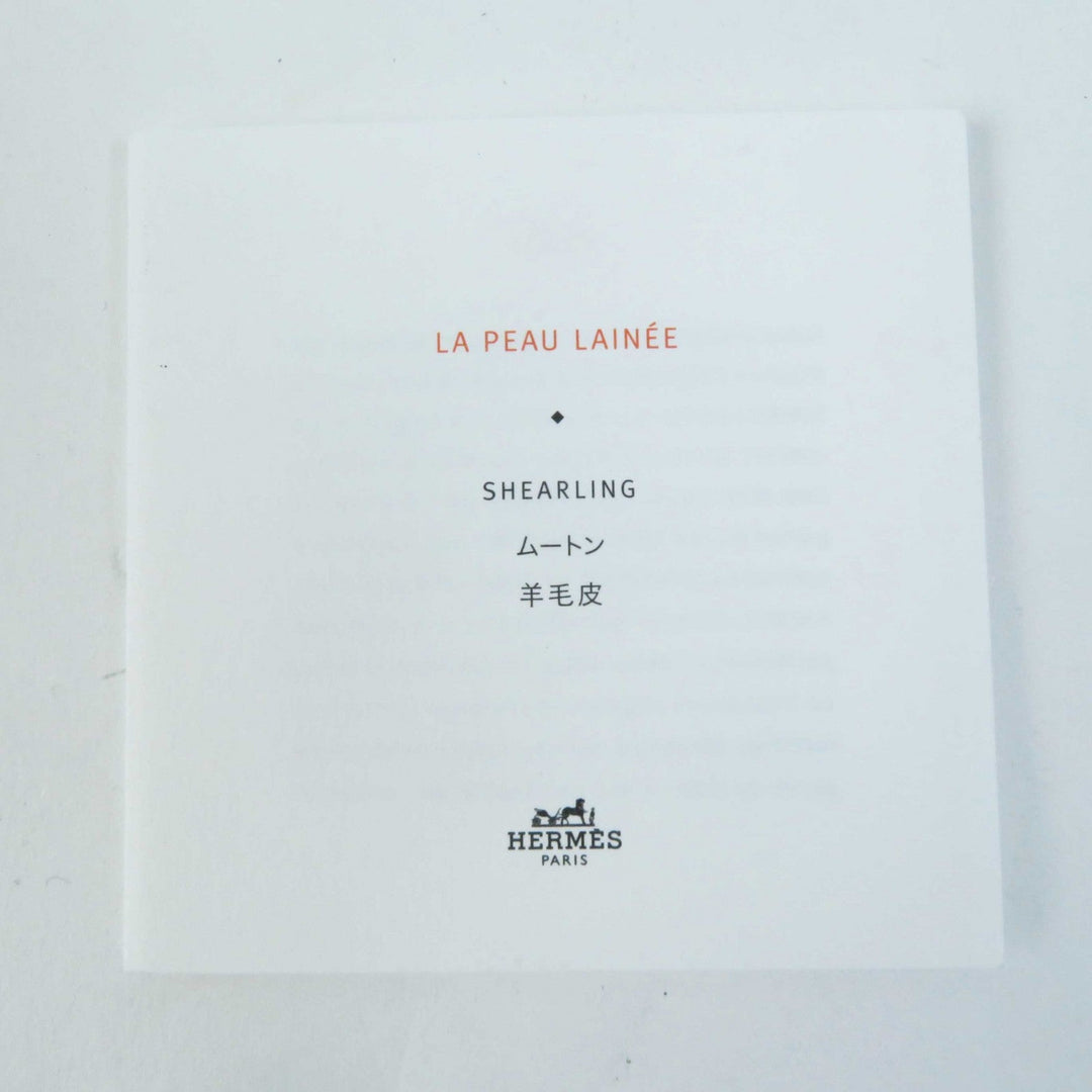 HERMES Sandals Mouton black Oran Women 35 Used Authentic