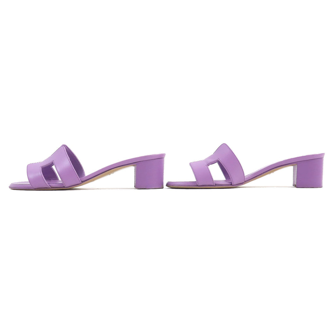 HERMES Sandals 141146Z Main: Leather purple Oasis Women 36 Used Authentic