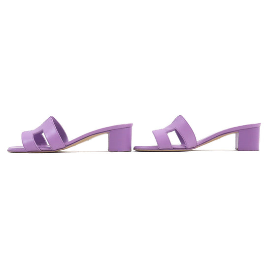 HERMES Sandals 141146Z Main: Leather purple Oasis Women 36 Used Authentic
