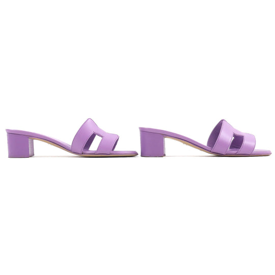 HERMES Sandals 141146Z Main: Leather purple Oasis Women 36 Used Authentic