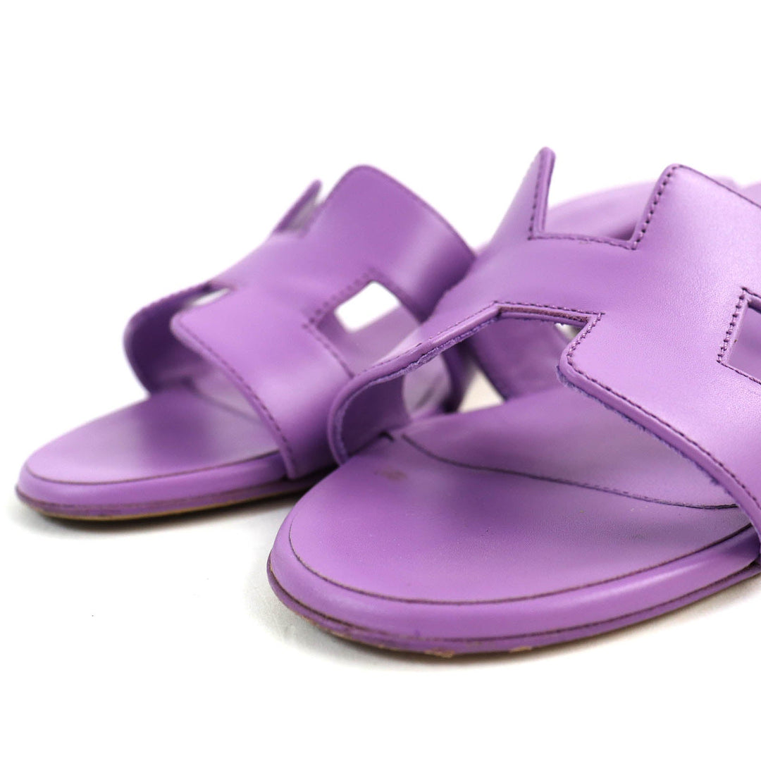 HERMES Sandals 141146Z Main: Leather purple Oasis Women 36 Used Authentic