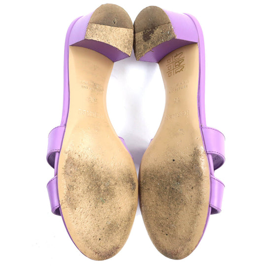 HERMES Sandals 141146Z Main: Leather purple Oasis Women 36 Used Authentic