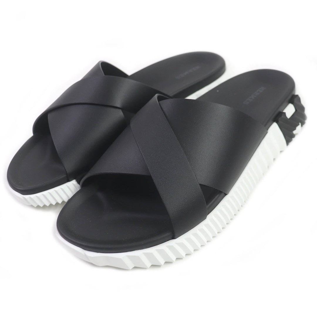 HERMES Sandals Nappa leather black infrastructure mens 43 Used Authentic