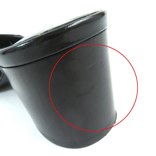 HERMES Sandals 192126Z Main: Patent leather black Very Women 37 Used Authentic