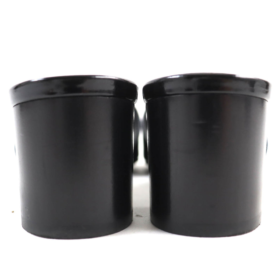 HERMES Sandals 192126Z Main: Patent leather black Very Women 37 Used Authentic