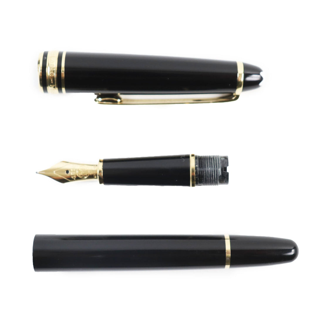 MONTBLANC fountain pen Pen point: K14 Black gold Meisterstck Classic mens Used Authentic