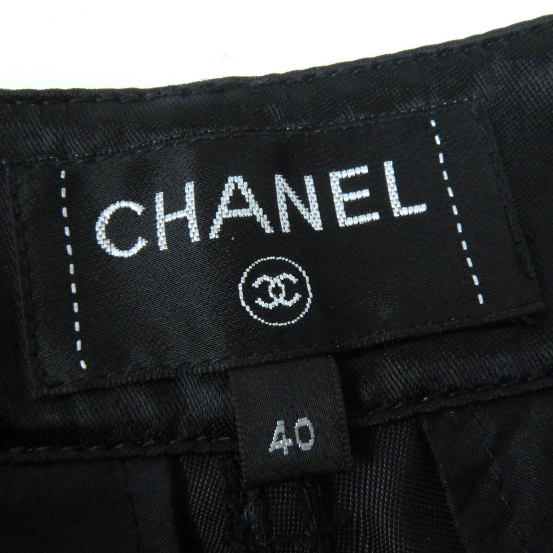 CHANEL Shorts P70669 V62116 Main: 61% polyamide (nylon), Main: 39% acetate, Part: 100% silk black Women 40 Used Authentic