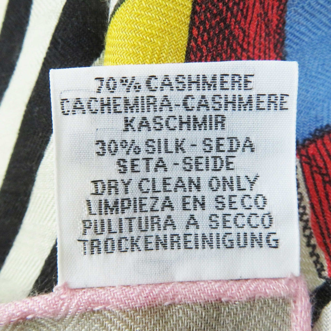 HERMES scarf 243761S Main: 70% cashmere, Main: 30% silk Multi Caljean 140 Grand Theatre Nouveau Women Used Authentic