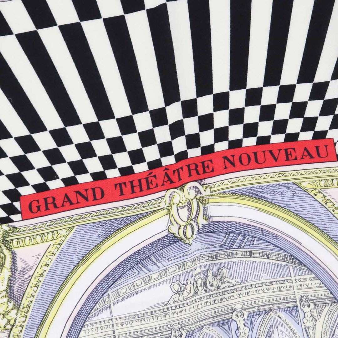 HERMES scarf 243761S Main: 70% cashmere, Main: 30% silk Multi Caljean 140 Grand Theatre Nouveau Women Used Authentic