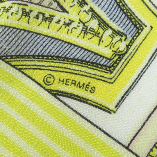HERMES scarf 243761S Main: 70% cashmere, Main: 30% silk Multi Caljean 140 Grand Theatre Nouveau Women Used Authentic