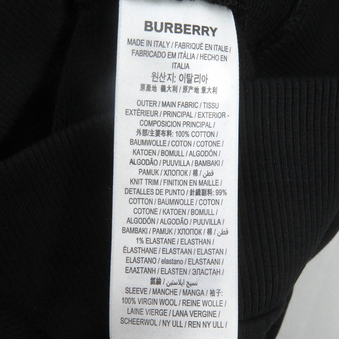 BURBERRY Hoodie 8040787 Main: 100% cotton, Part: 99% cotton, Part: 1% elastane (polyurethane) black mens XS Used Authentic