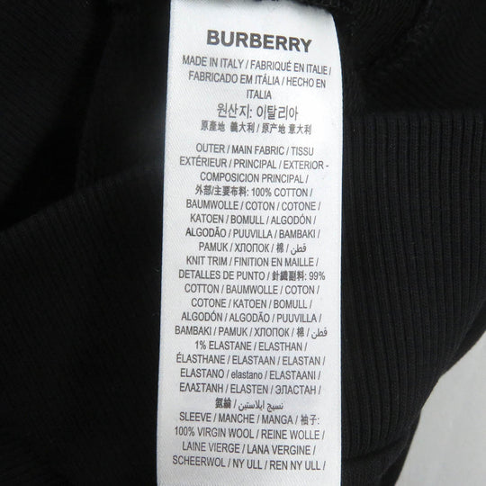 BURBERRY Hoodie 8040787 Main: 100% cotton, Part: 99% cotton, Part: 1% elastane (polyurethane) black mens XS Used Authentic