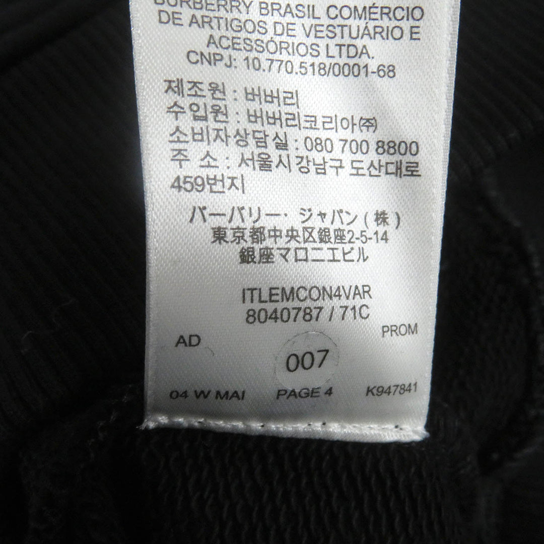 BURBERRY Hoodie 8040787 Main: 100% cotton, Part: 99% cotton, Part: 1% elastane (polyurethane) black mens XS Used Authentic