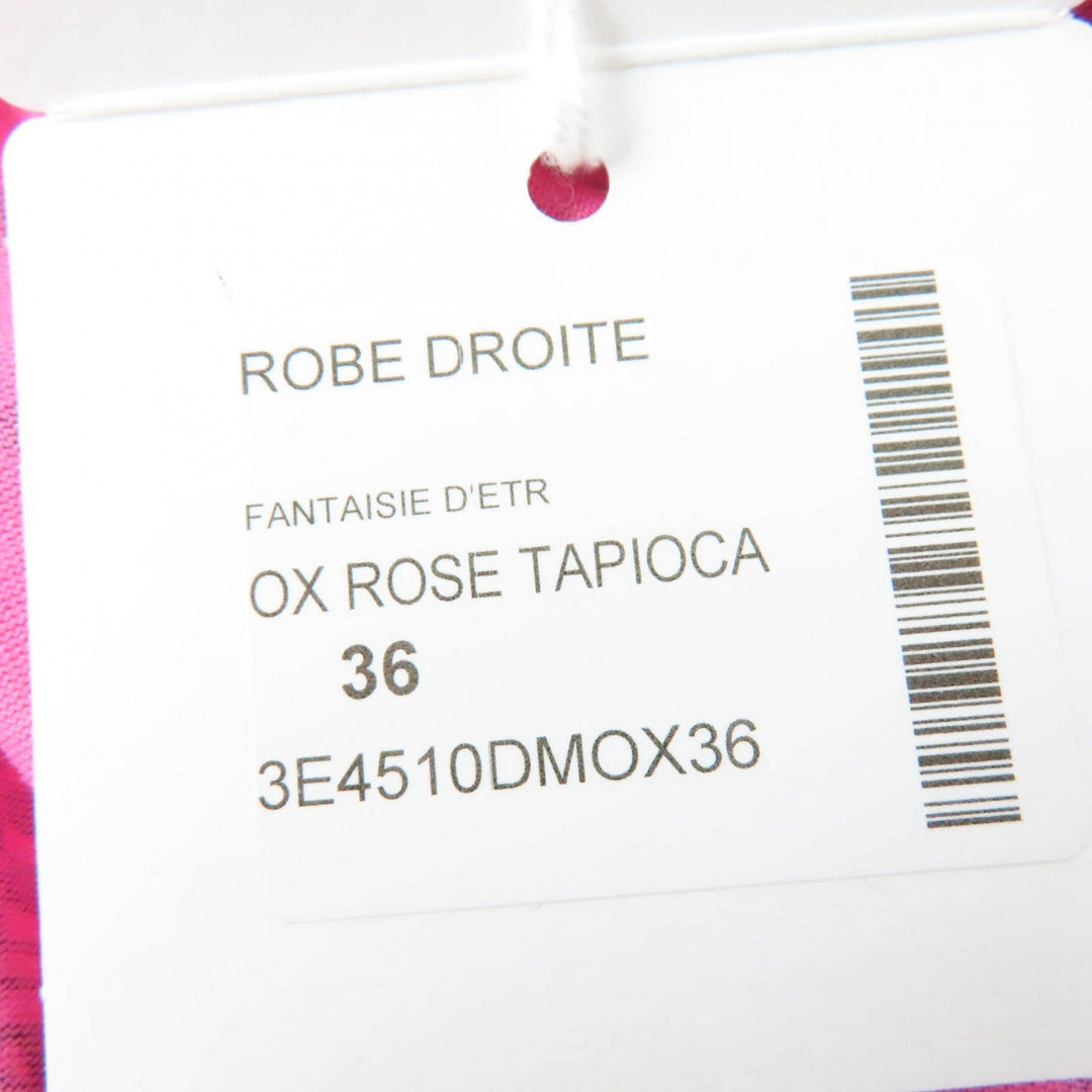 HERMES one piece 3E4510DM Main: 100% cotton pink Stirrup Fantasy Women 36 Used Authentic