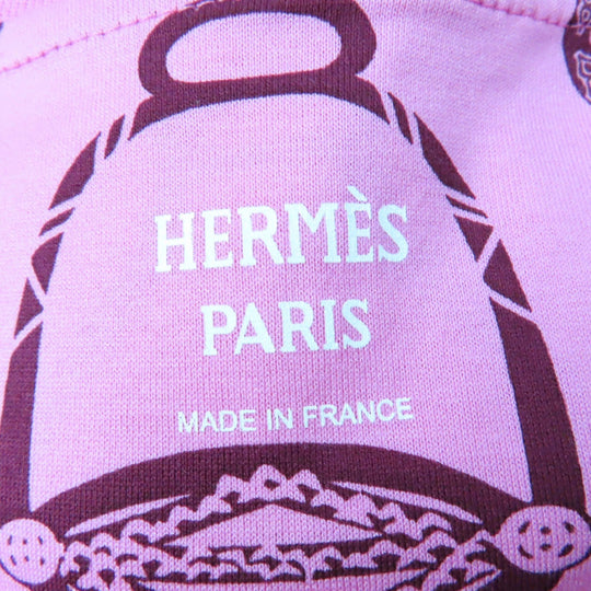 HERMES one piece 3E4510DM Main: 100% cotton pink Stirrup Fantasy Women 36 Used Authentic