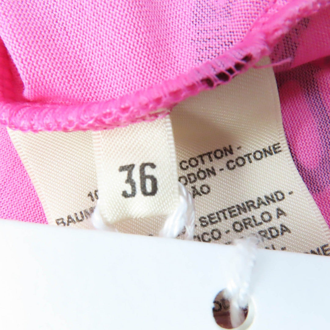 HERMES one piece 3E4510DM Main: 100% cotton pink Stirrup Fantasy Women 36 Used Authentic
