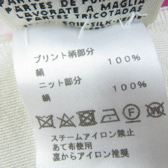 HERMES one piece Printed part: 100% silk Knitted part: 100% silk Ivory pink Women 34 Used Authentic