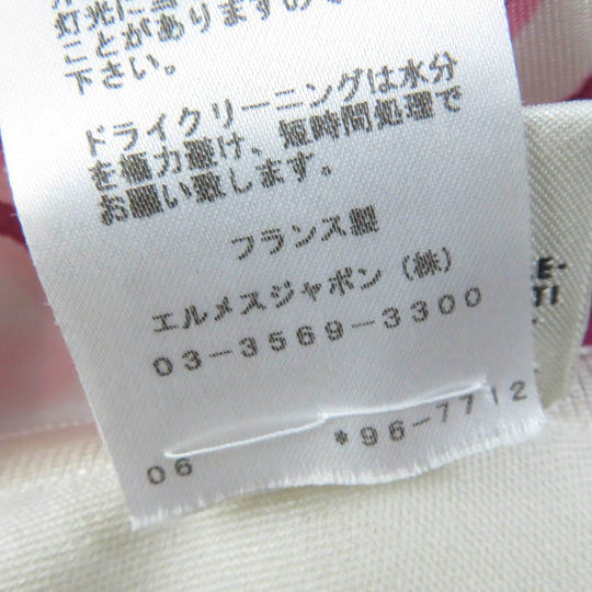HERMES one piece Printed part: 100% silk Knitted part: 100% silk Ivory pink Women 34 Used Authentic
