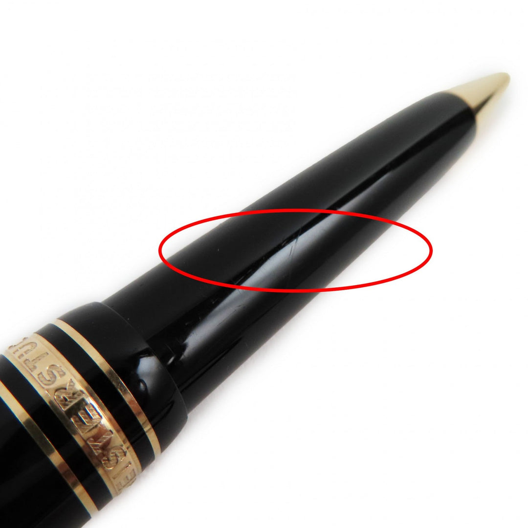 MONTBLANC Ballpoint pen Resin, Gold Plated Black gold Meisterstckle Grand mens(Unisex) Used Authentic