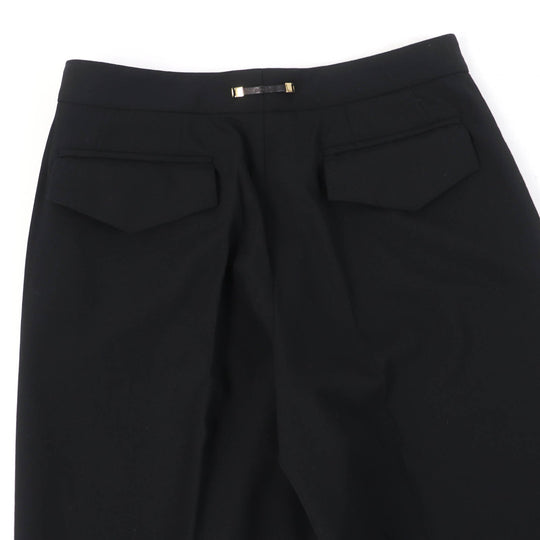 GUCCI Pants Main: 95% wool, Main: 5% polyurethane, Lining: 100% rayon, Part: leather black Women 38 Used Authentic