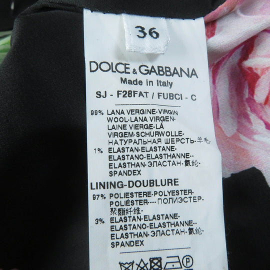 DOLCE&GABBANA Jacket F28FAT Main: 99% wool, Main: 1% elastane (polyurethane), Lining: 97% polyester, Lining: 3% elastane (polyurethane) black Women 36 Used Authentic
